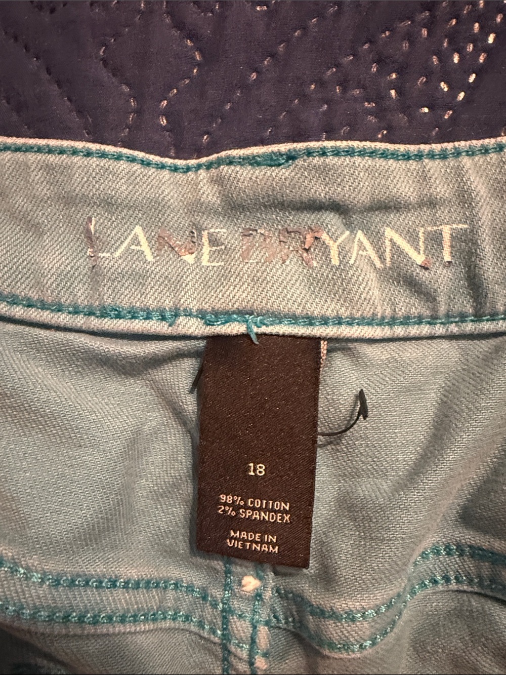 Lane Bryant Light Aqua Denim Shorts - Picture 2 of 13